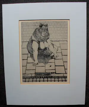 Herman Gordijn - Ets: Knikkeren - 1963 kopen? Bied vanaf 275!