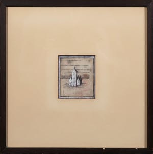 Pim Leefsma - Gouache op papier, Kerk - Ingelijst kopen? Bied vanaf 35!