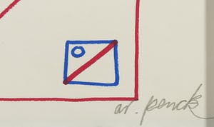 A.R. Penck - Zeldzame, handgesigneerde litho, Stabilisator kopen? Bied vanaf 1!