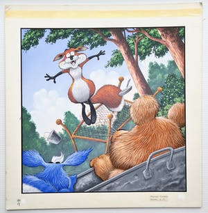 Michael Jupp - 21 Original Gouache animal cartoon illustrations kopen? Bied vanaf 1000!