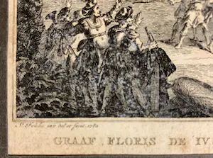 Simon Fokke - Graaf Floris de IV - Belegering Slot Hagestein kopen? Bied vanaf 10!