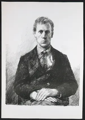 Aat Veldhoen - Rotaprint, Portret van Robert Jasper Grootveld kopen? Bied vanaf 40!