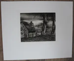 Hans Blanken - Ets: "De hoek van klein Ammers" kopen? Bied vanaf 150!