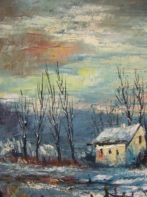 Wilhelmus Enneking - Winterlandschap kopen? Bied vanaf 60!