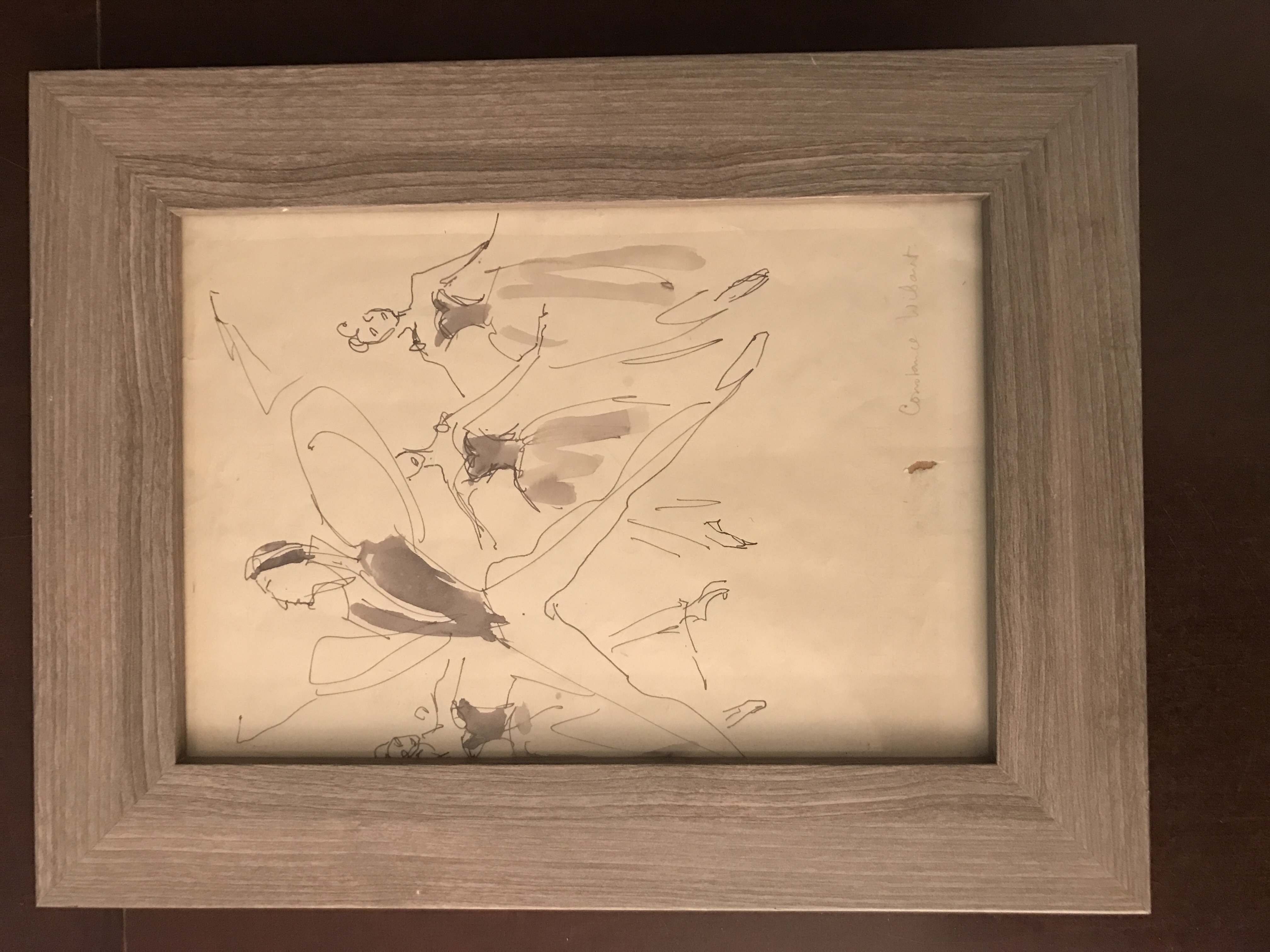 Constance Wibaut - Pentekening met acquarel  verkocht voor € 40!