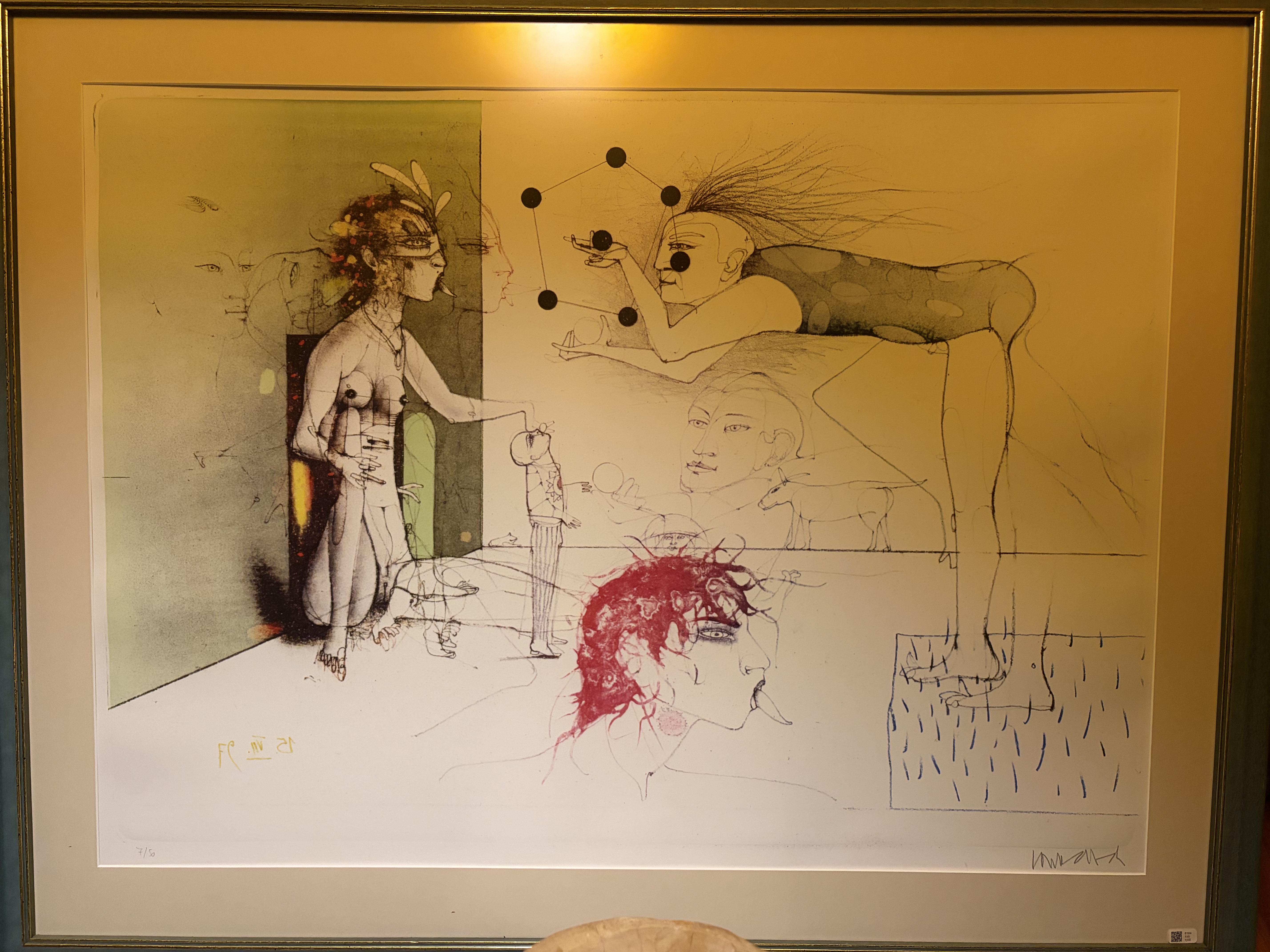 Paul Wunderlich - Grote Kleurenlitho – Oplage 7/50 – Handgesigneerd kaufen? Bieten Sie von 289!