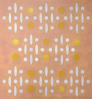 Miluska Dorgelo - Acryl op doek, Z.T. Compositie met ovalen en cirkels (Zeer groot) kopen? Bied vanaf 1!