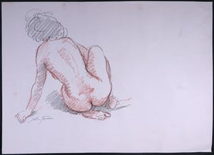 Jan Sluijters (jr.) - Krijttekening, Poserend naakt kopen? Bied vanaf 1!