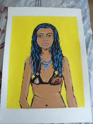 Peter Klashorst - Zeefdruk, Yellow Princess - hand gesigneerd kopen? Bied vanaf 80!