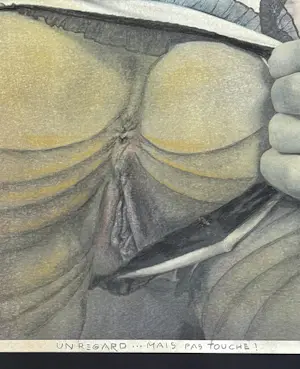 Yvon Adam - Erotisches Werk "Ein Blick... Aber keine Berührung" Mixed Media kopen? Bied vanaf 50!