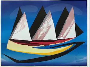 Piet de Ridder - "Eiland" | kleuren zeefdruk (23/25) kopen? Bied vanaf 39!