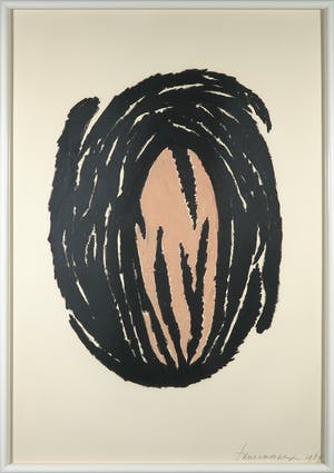 Tine van de Weyer - Pastelkrijt, Zonder titel - Ingelijst (Groot) kopen? Bied vanaf 50!