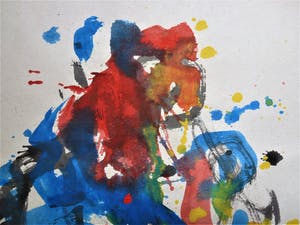 Anton Heyboer - Moeder en kind De oermoeder Mooie krachtige sierlijke kleurrijke schildering kopen? Bied vanaf 275!