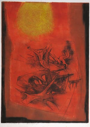 Ru van Rossem - Kleurenets en aquatint, De val van Icarus kopen? Bied vanaf 1!