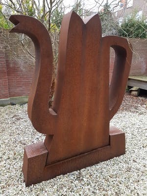 Klaas Gubbels - Cortenstaal monumentaal beeld: Napels. (Zeer groot) kopen? Bied vanaf 7000!