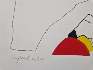 Huibert van Dorp - Polychrome zeefdruk op dik glanspapier "MMMmmmm" potloodgesigneerd kopen? Bied vanaf 38!