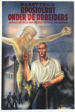 Curiosa - 2 x Vintage Affiche uit de oorlogsjaren - thema: 'Arbeid' - 1944 kopen? Bied vanaf 20!