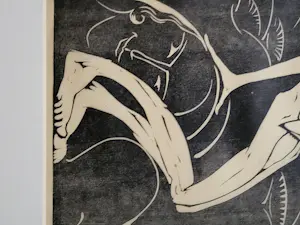 Hildo Krop - houtsnede 'Dodenakker' kopen? Bied vanaf 45!