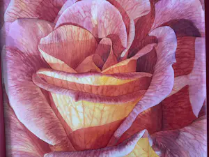 Dina Belga - Aquarel roos kopen? Bied vanaf 250!