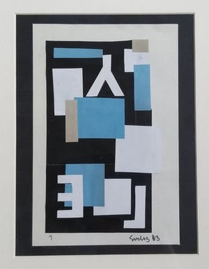 Siep van den Berg - Collage op papier kopen? Bied vanaf 100!