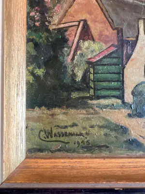 AcheterCornelis Wassenaar - Dorpsgezicht met kerktoren (1946)? Enchérissez de 45!