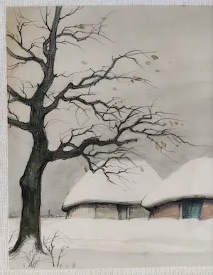 Dirk Baksteen - Boerderij in de Kempen onder de sneeuw kopen? Bied vanaf 125!