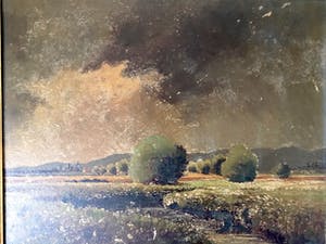 Karl Schaette - Hollands weilanden - Olieverf op paneel, Ingelijst kopen? Bied vanaf 35!