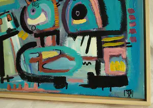 Jasper Banen - Acrylverf op doek , ingelijst , De Rij – 2014 kopen? Bied vanaf 195!