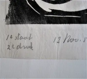 Herman Stammeshaus - Vroeg (1955) dubbele Houtsnede "staand & liggend naakt" Zeer kleine oplage! kopen? Bied vanaf 45!