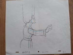 Matt Groening - originele productie tekening, The Simpsons, Marge + COA kopen? Bied vanaf 100!