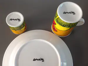 Corneille - Ontbijtservies met rode vogel kopen? Bied vanaf 12!