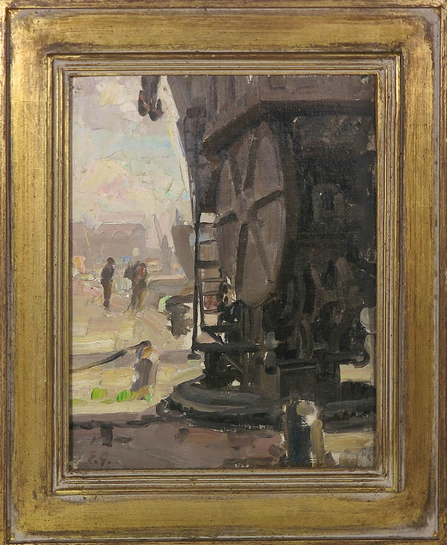 Emile Gastemans - Olieverf op board, Machine - Ingelijst kopen? Bied vanaf 150!