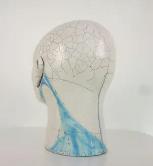 Ida De Roy - Set van twee sculpturen van keramiek, Hoofden kopen? Bied vanaf 200!