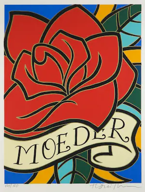 Henk Schiffmacher - Zeefdruk op papier, Moeder - Ingelijst kopen? Bied vanaf 80!