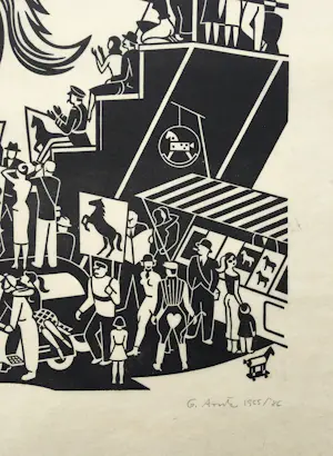 Gerd Arntz - Het grote paard - Verborgen leiders - 1955/1986 kopen? Bied vanaf 250!