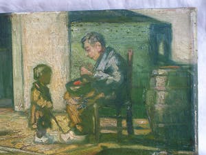Hendrik Brautigam - Olieverf op doek , Moeder en kid – gesigneerd – ca 1930 kopen? Bied vanaf 10!