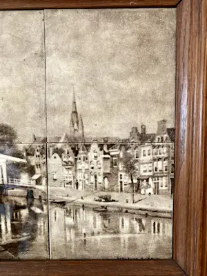 N.V. Haagsche Plateelfabriek Rozenburg - Stadsgrachtengezicht naar Klinkenberg kopen? Bied vanaf 300!