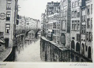 Buy Henri van de Velde - Utrecht: Donkere Gaard / Kloostergang Domkerk (2 etsen)? Bid from 50!