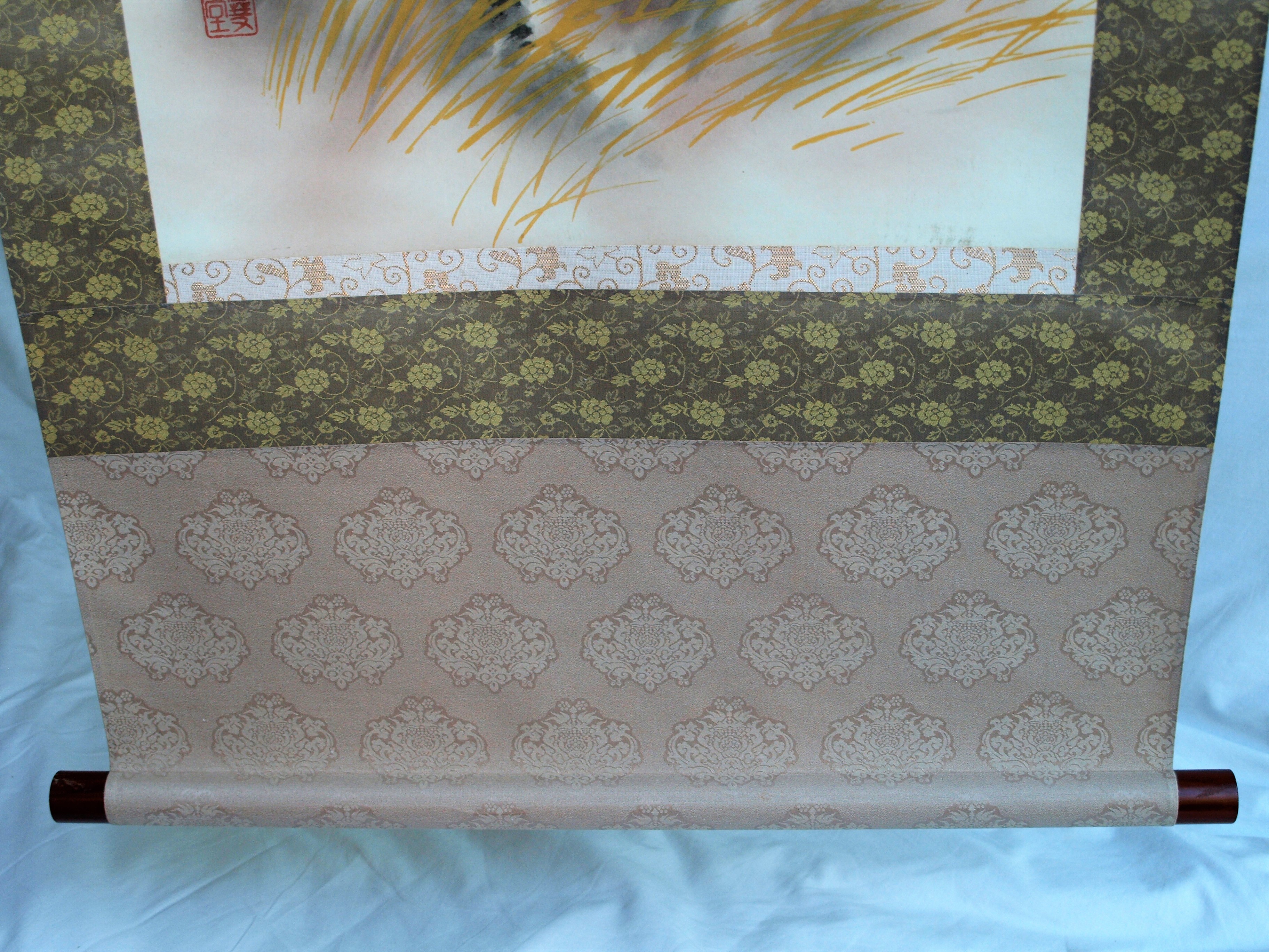 Niet of onleesbaar gesigneerd - Japanse scroll , Paard - Inkt en verf op doek, opgerold op houten stok kopen? Bied vanaf 1!