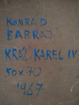 Konrad Babraj - Abstract portret van Karel IV kopen? Bied vanaf 75!