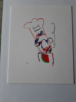 Herman Brood - Zeefdruk, Kook kunst kopen? Bied vanaf 60!