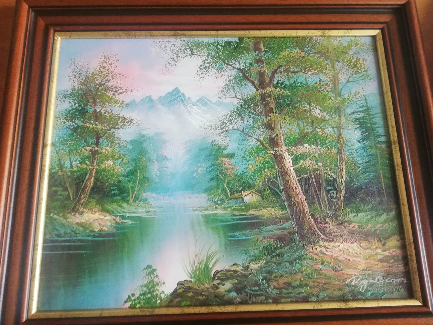 Niet of onleesbaar gesigneerd - Schitterend schilderij met bijzondere lichteffecten ingelijst kopen? Bied vanaf 1!