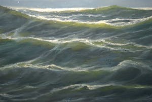 Niet of onleesbaar gesigneerd - zicht op volle zee - olieverf kopen? Bied vanaf 10!