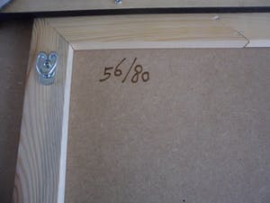 Ronald Boonacker - met Acrylverf opgehoogde Zeefdruk op paneel in fraaie baklijst kopen? Bied vanaf 175!