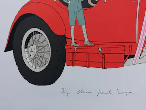 Denis Paul Noyer - Mercedes Roadster, Cabourg Grand Hotel, LITHOGRAPHIE Originale, 115ex kopen? Bied vanaf 250!