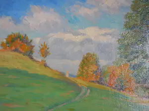 Adolf Gebhard - Wiesenpfad bei Schleiden, Ölgemälde signiert kopen? Bied vanaf 270!