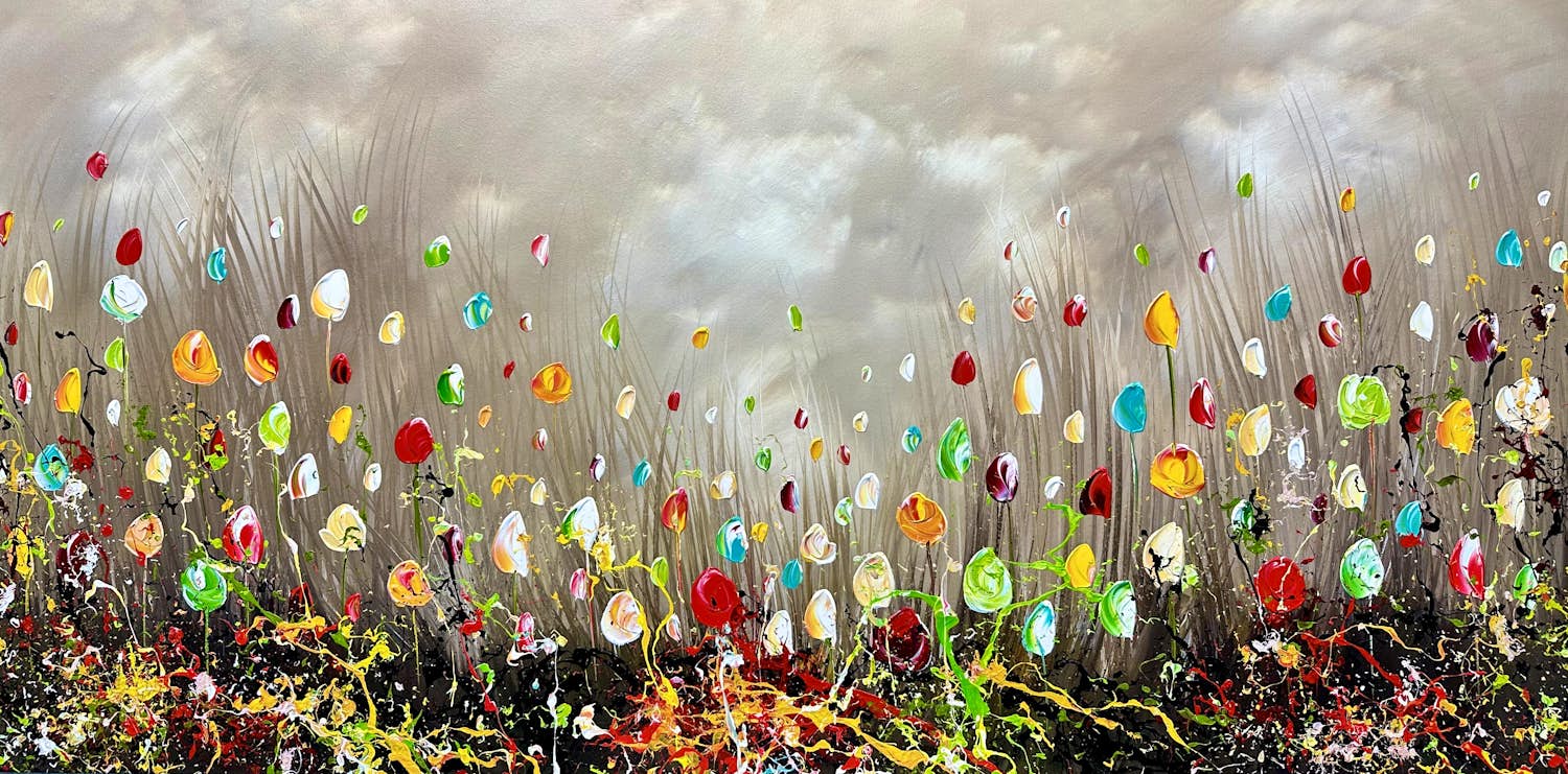 Gena - Colorful Flowers verkocht voor € 350!