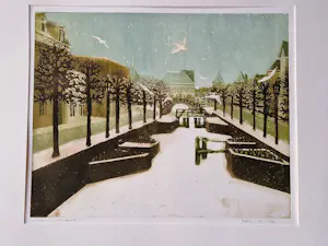 Laetitia de Haas - Grote Epreuve d'Artiste ets "winter in Amersfoort"- in zeer goede staat kopen? Bied vanaf 39!