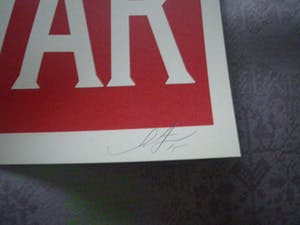 Shepard Fairey - Make Art Not War kopen? Bied vanaf 75!