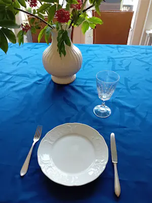Maison Christofle - exclusief tafelkleed katoen/damast, blauw kaufen? Bieten Sie von 275!